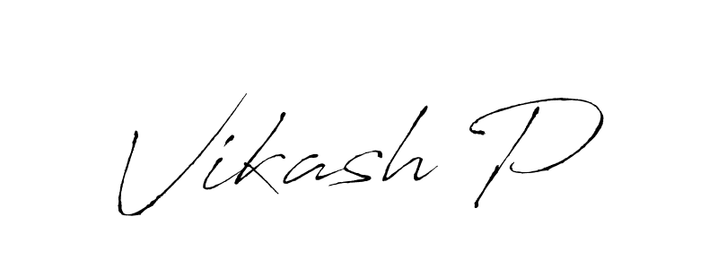 The best way (Antro_Vectra) to make a short signature is to pick only two or three words in your name. The name Vikash P include a total of six letters. For converting this name. Vikash P signature style 6 images and pictures png