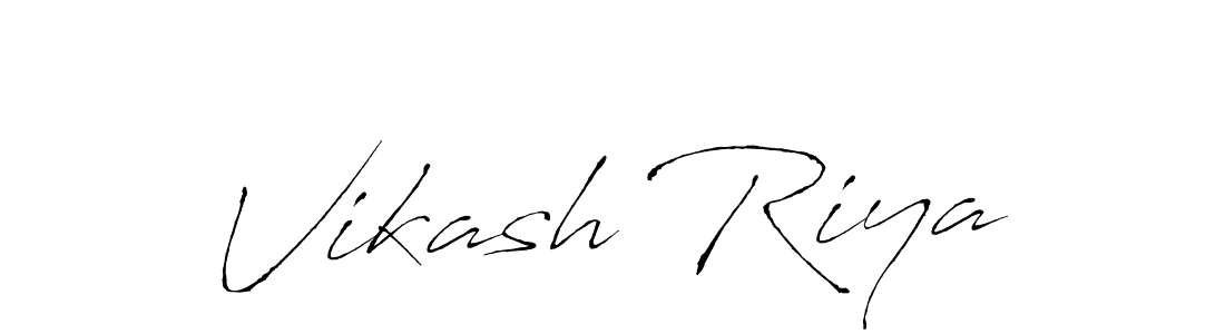 How to make Vikash Riya name signature. Use Antro_Vectra style for creating short signs online. This is the latest handwritten sign. Vikash Riya signature style 6 images and pictures png