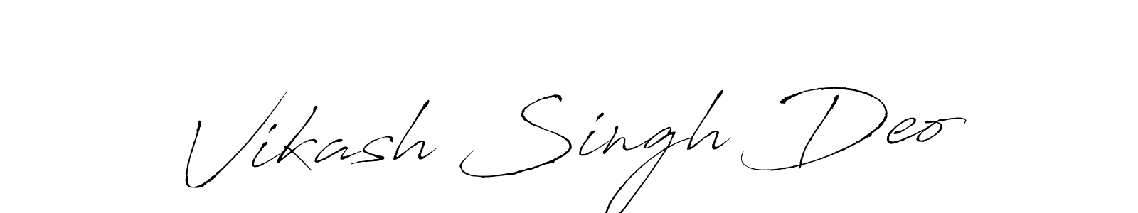 How to make Vikash Singh Deo name signature. Use Antro_Vectra style for creating short signs online. This is the latest handwritten sign. Vikash Singh Deo signature style 6 images and pictures png