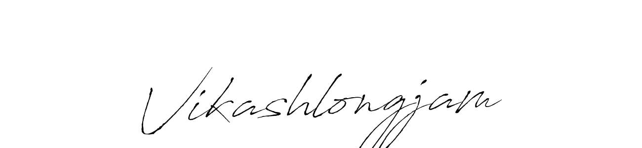 if you are searching for the best signature style for your name Vikashlongjam. so please give up your signature search. here we have designed multiple signature styles  using Antro_Vectra. Vikashlongjam signature style 6 images and pictures png