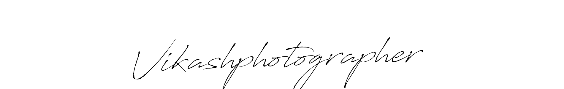 Make a beautiful signature design for name Vikashphotographer . With this signature (Antro_Vectra) style, you can create a handwritten signature for free. Vikashphotographer  signature style 6 images and pictures png