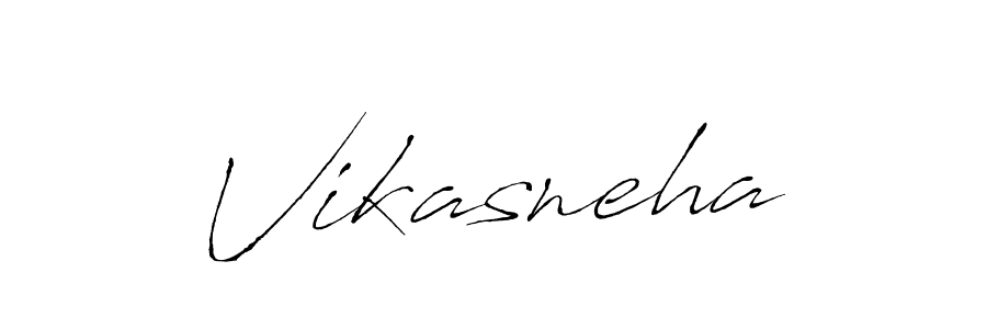 Make a beautiful signature design for name Vikasneha. With this signature (Antro_Vectra) style, you can create a handwritten signature for free. Vikasneha signature style 6 images and pictures png