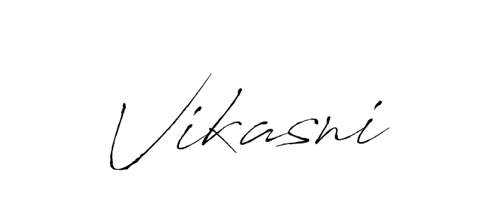 Create a beautiful signature design for name Vikasni. With this signature (Antro_Vectra) fonts, you can make a handwritten signature for free. Vikasni signature style 6 images and pictures png