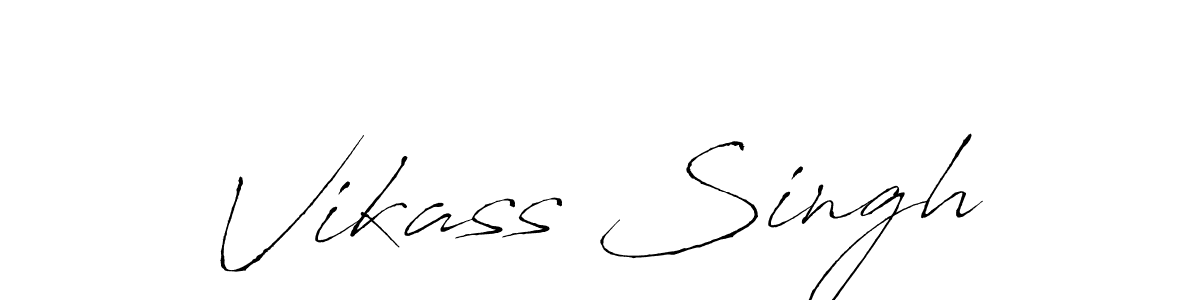 Design your own signature with our free online signature maker. With this signature software, you can create a handwritten (Antro_Vectra) signature for name Vikass Singh. Vikass Singh signature style 6 images and pictures png