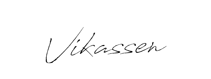 Vikassen stylish signature style. Best Handwritten Sign (Antro_Vectra) for my name. Handwritten Signature Collection Ideas for my name Vikassen. Vikassen signature style 6 images and pictures png