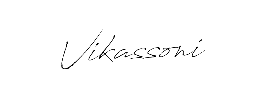 Make a beautiful signature design for name Vikassoni. With this signature (Antro_Vectra) style, you can create a handwritten signature for free. Vikassoni signature style 6 images and pictures png