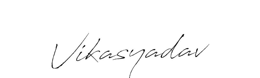 Antro_Vectra is a professional signature style that is perfect for those who want to add a touch of class to their signature. It is also a great choice for those who want to make their signature more unique. Get Vikasyadav name to fancy signature for free. Vikasyadav signature style 6 images and pictures png