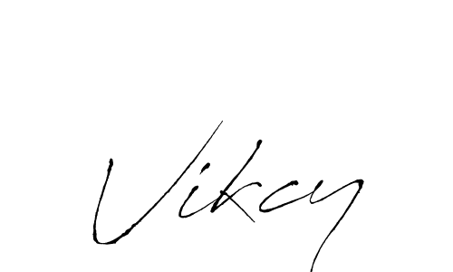 Make a beautiful signature design for name Vikcy. With this signature (Antro_Vectra) style, you can create a handwritten signature for free. Vikcy signature style 6 images and pictures png