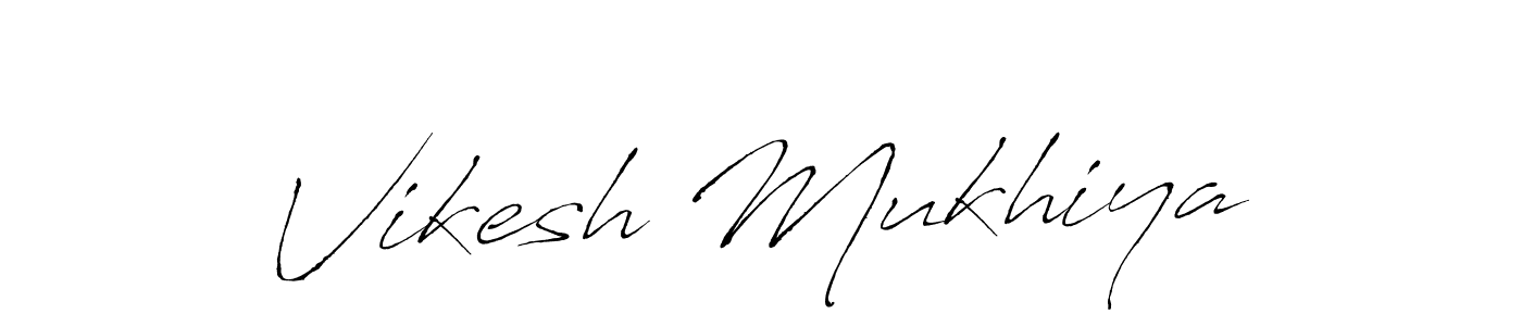 How to make Vikesh Mukhiya signature? Antro_Vectra is a professional autograph style. Create handwritten signature for Vikesh Mukhiya name. Vikesh Mukhiya signature style 6 images and pictures png