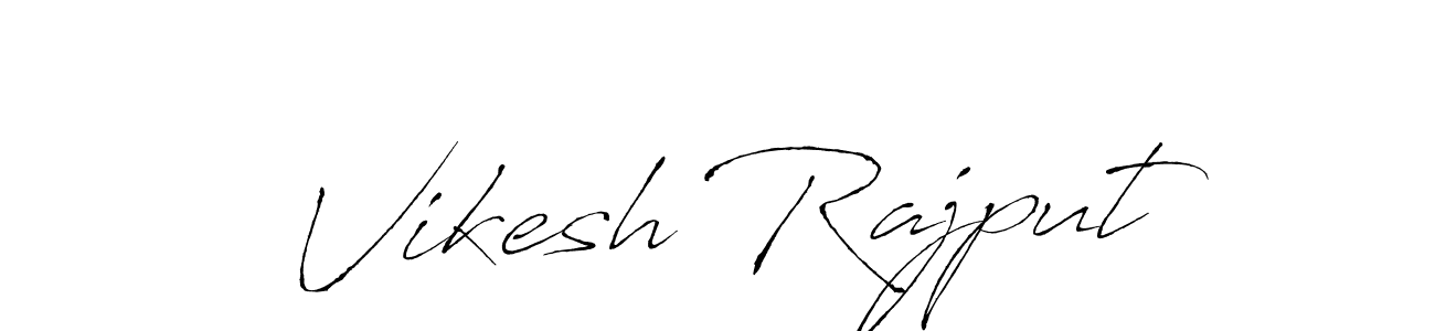 How to make Vikesh Rajput name signature. Use Antro_Vectra style for creating short signs online. This is the latest handwritten sign. Vikesh Rajput signature style 6 images and pictures png