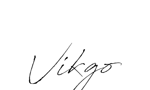 Vikgo stylish signature style. Best Handwritten Sign (Antro_Vectra) for my name. Handwritten Signature Collection Ideas for my name Vikgo. Vikgo signature style 6 images and pictures png