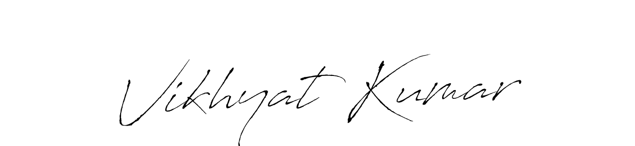 Also we have Vikhyat Kumar name is the best signature style. Create professional handwritten signature collection using Antro_Vectra autograph style. Vikhyat Kumar signature style 6 images and pictures png