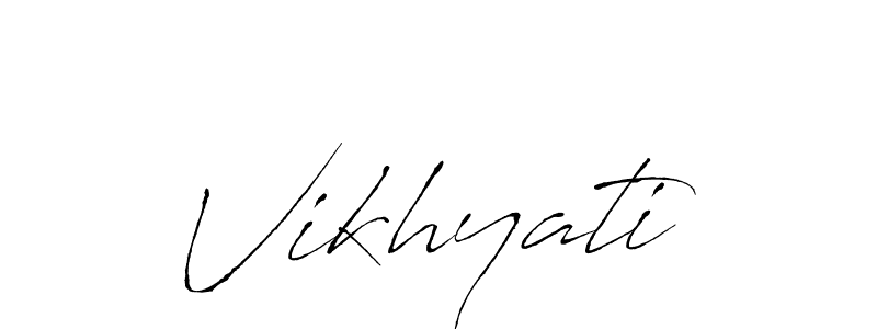 How to make Vikhyati name signature. Use Antro_Vectra style for creating short signs online. This is the latest handwritten sign. Vikhyati signature style 6 images and pictures png