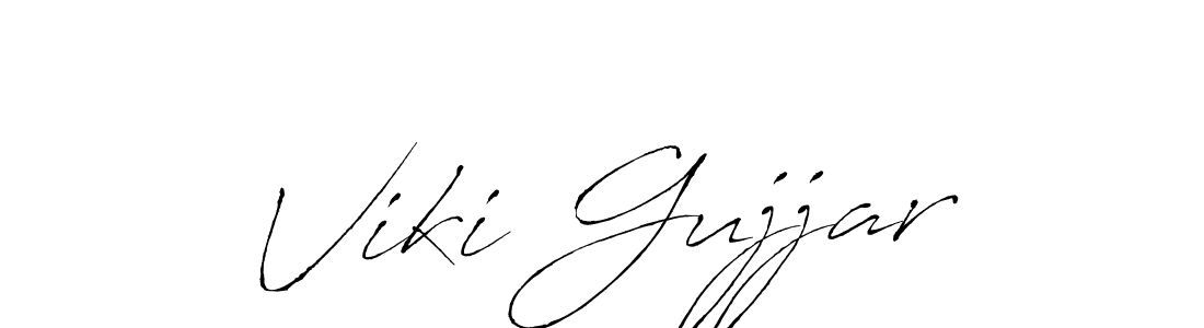 How to make Viki Gujjar name signature. Use Antro_Vectra style for creating short signs online. This is the latest handwritten sign. Viki Gujjar signature style 6 images and pictures png