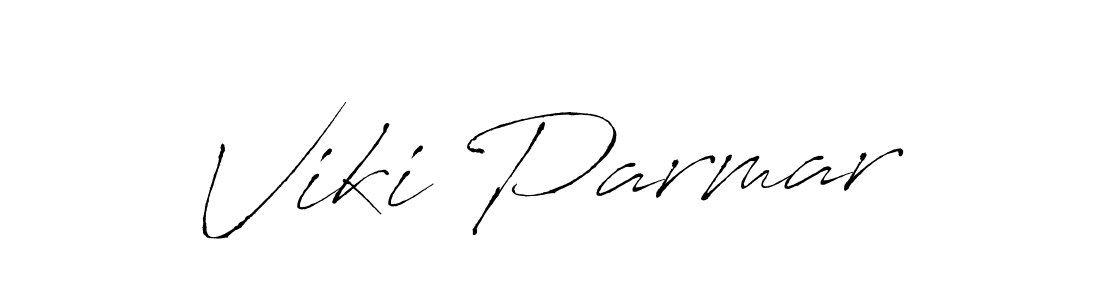 Create a beautiful signature design for name Viki Parmar. With this signature (Antro_Vectra) fonts, you can make a handwritten signature for free. Viki Parmar signature style 6 images and pictures png