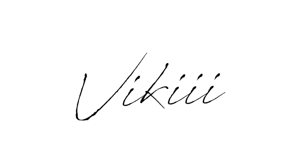 Create a beautiful signature design for name Vikiii. With this signature (Antro_Vectra) fonts, you can make a handwritten signature for free. Vikiii signature style 6 images and pictures png