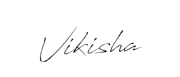 Create a beautiful signature design for name Vikisha. With this signature (Antro_Vectra) fonts, you can make a handwritten signature for free. Vikisha signature style 6 images and pictures png