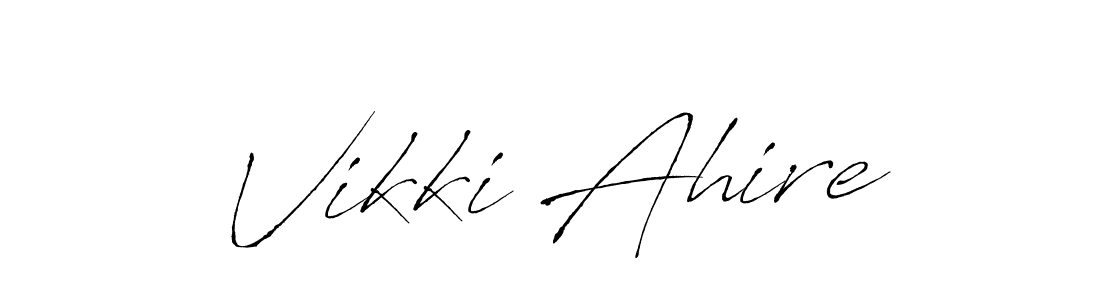 Make a beautiful signature design for name Vikki Ahire. With this signature (Antro_Vectra) style, you can create a handwritten signature for free. Vikki Ahire signature style 6 images and pictures png