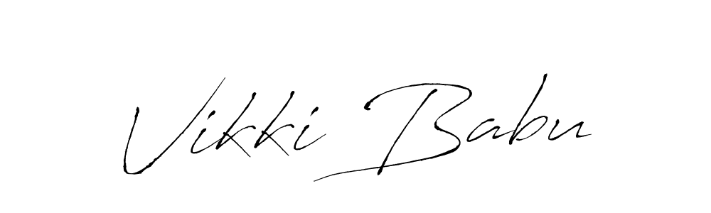 Use a signature maker to create a handwritten signature online. With this signature software, you can design (Antro_Vectra) your own signature for name Vikki Babu. Vikki Babu signature style 6 images and pictures png