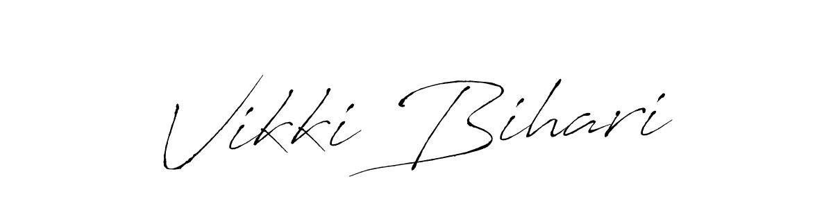 Use a signature maker to create a handwritten signature online. With this signature software, you can design (Antro_Vectra) your own signature for name Vikki Bihari. Vikki Bihari signature style 6 images and pictures png
