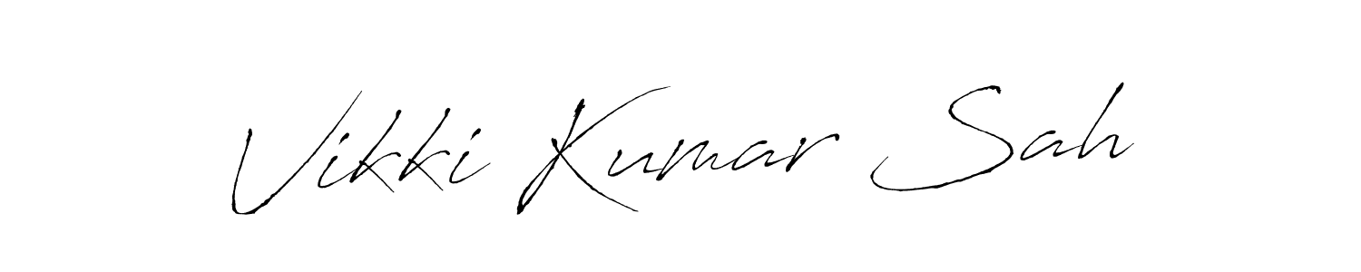 Design your own signature with our free online signature maker. With this signature software, you can create a handwritten (Antro_Vectra) signature for name Vikki Kumar Sah. Vikki Kumar Sah signature style 6 images and pictures png