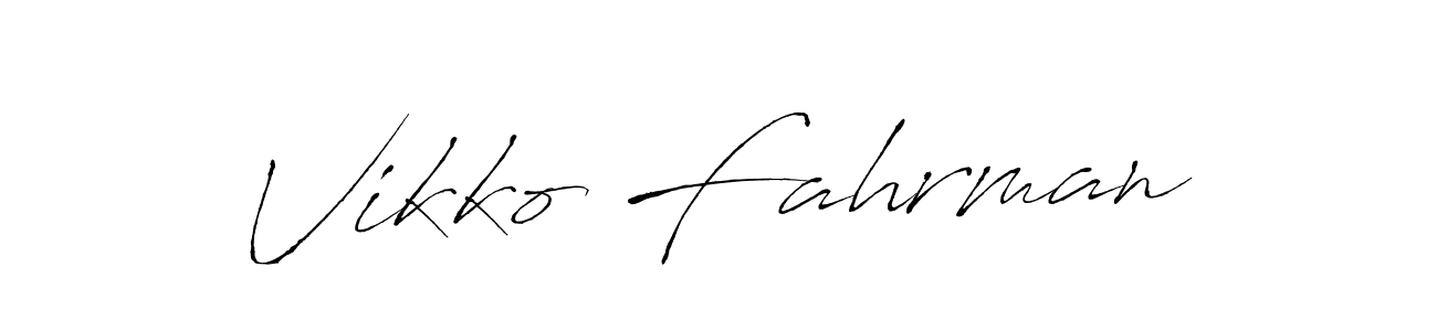 Use a signature maker to create a handwritten signature online. With this signature software, you can design (Antro_Vectra) your own signature for name Vikko Fahrman. Vikko Fahrman signature style 6 images and pictures png