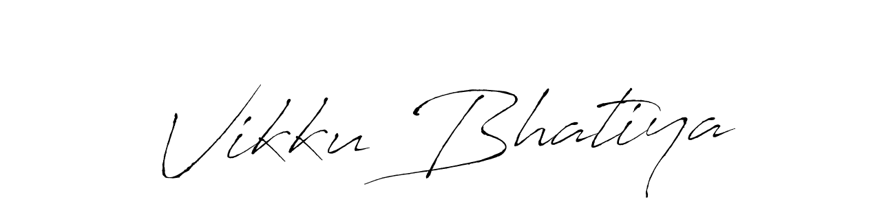 Design your own signature with our free online signature maker. With this signature software, you can create a handwritten (Antro_Vectra) signature for name Vikku Bhatiya. Vikku Bhatiya signature style 6 images and pictures png