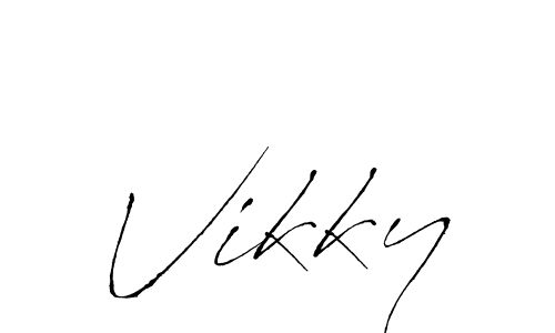 How to make Vikky signature? Antro_Vectra is a professional autograph style. Create handwritten signature for Vikky name. Vikky signature style 6 images and pictures png