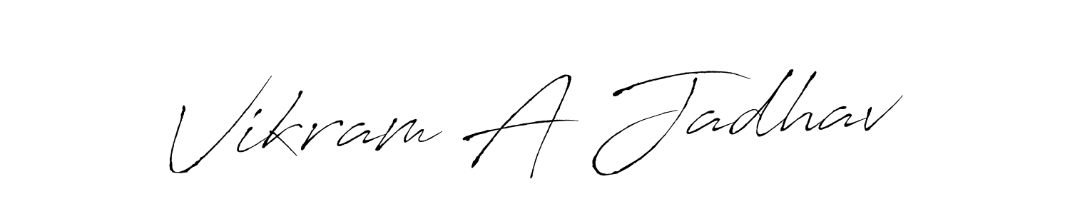 This is the best signature style for the Vikram A Jadhav name. Also you like these signature font (Antro_Vectra). Mix name signature. Vikram A Jadhav signature style 6 images and pictures png