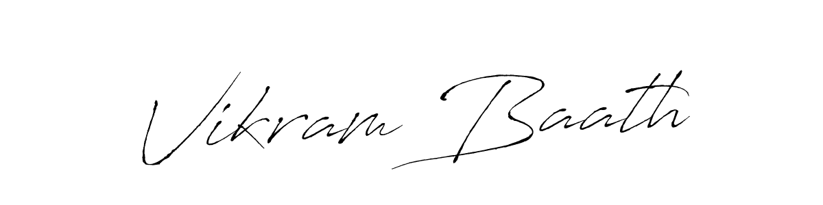 Create a beautiful signature design for name Vikram Baath. With this signature (Antro_Vectra) fonts, you can make a handwritten signature for free. Vikram Baath signature style 6 images and pictures png