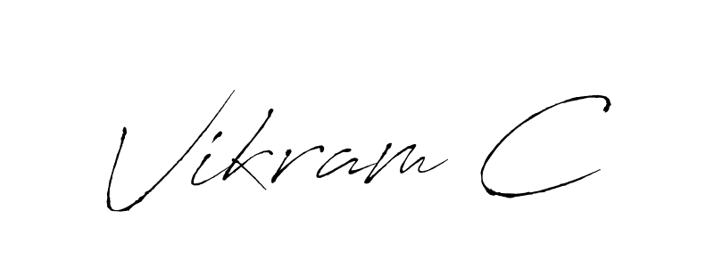 How to make Vikram C signature? Antro_Vectra is a professional autograph style. Create handwritten signature for Vikram C name. Vikram C signature style 6 images and pictures png