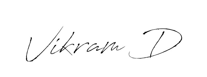 Design your own signature with our free online signature maker. With this signature software, you can create a handwritten (Antro_Vectra) signature for name Vikram D. Vikram D signature style 6 images and pictures png