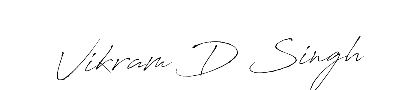 How to make Vikram D Singh name signature. Use Antro_Vectra style for creating short signs online. This is the latest handwritten sign. Vikram D Singh signature style 6 images and pictures png