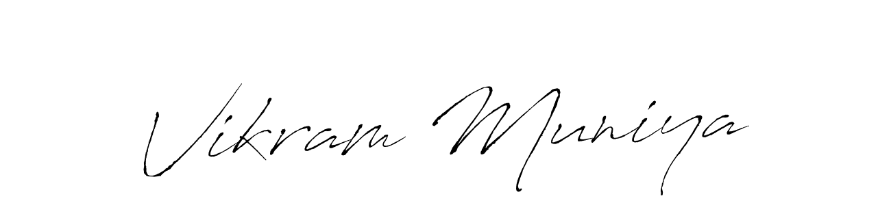 How to make Vikram Muniya signature? Antro_Vectra is a professional autograph style. Create handwritten signature for Vikram Muniya name. Vikram Muniya signature style 6 images and pictures png