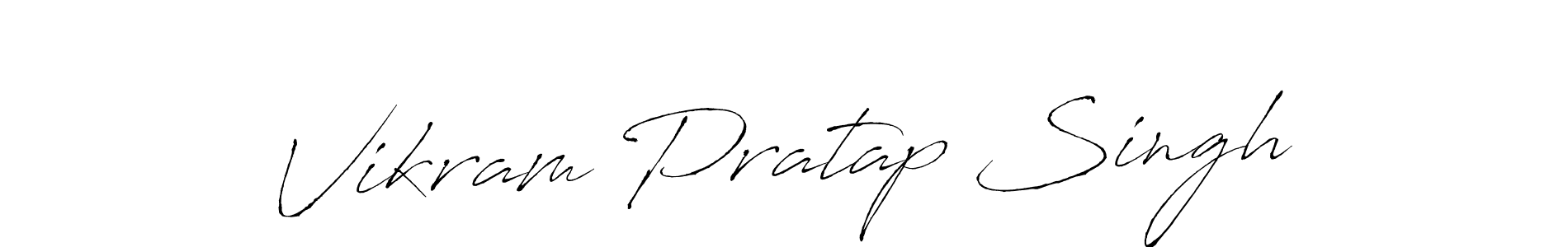 How to make Vikram Pratap Singh name signature. Use Antro_Vectra style for creating short signs online. This is the latest handwritten sign. Vikram Pratap Singh signature style 6 images and pictures png