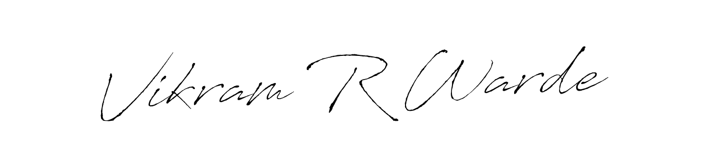 The best way (Antro_Vectra) to make a short signature is to pick only two or three words in your name. The name Vikram R Warde include a total of six letters. For converting this name. Vikram R Warde signature style 6 images and pictures png