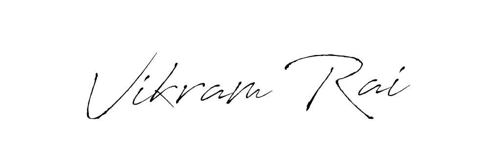 How to make Vikram Rai name signature. Use Antro_Vectra style for creating short signs online. This is the latest handwritten sign. Vikram Rai signature style 6 images and pictures png