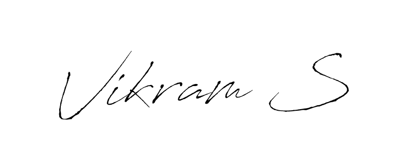 The best way (Antro_Vectra) to make a short signature is to pick only two or three words in your name. The name Vikram S include a total of six letters. For converting this name. Vikram S signature style 6 images and pictures png