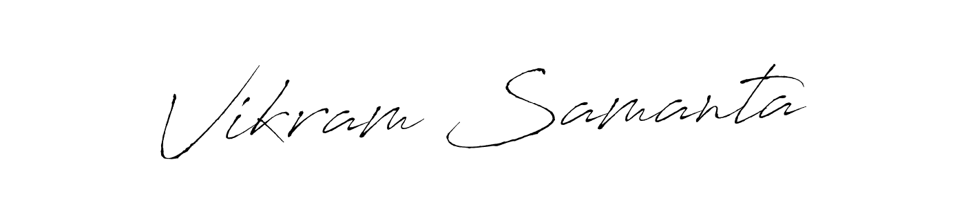 You should practise on your own different ways (Antro_Vectra) to write your name (Vikram Samanta) in signature. don't let someone else do it for you. Vikram Samanta signature style 6 images and pictures png