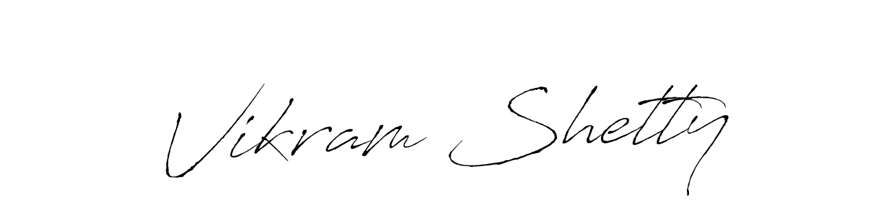 Vikram Shetty stylish signature style. Best Handwritten Sign (Antro_Vectra) for my name. Handwritten Signature Collection Ideas for my name Vikram Shetty. Vikram Shetty signature style 6 images and pictures png