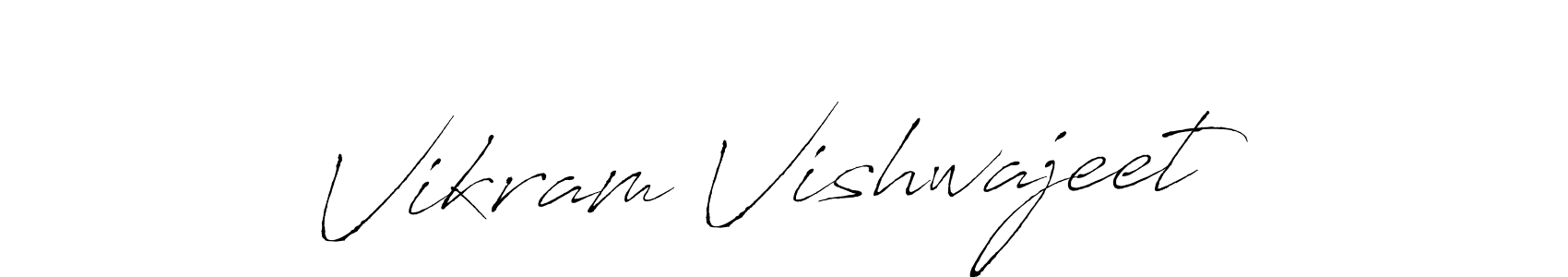 Create a beautiful signature design for name Vikram Vishwajeet. With this signature (Antro_Vectra) fonts, you can make a handwritten signature for free. Vikram Vishwajeet signature style 6 images and pictures png