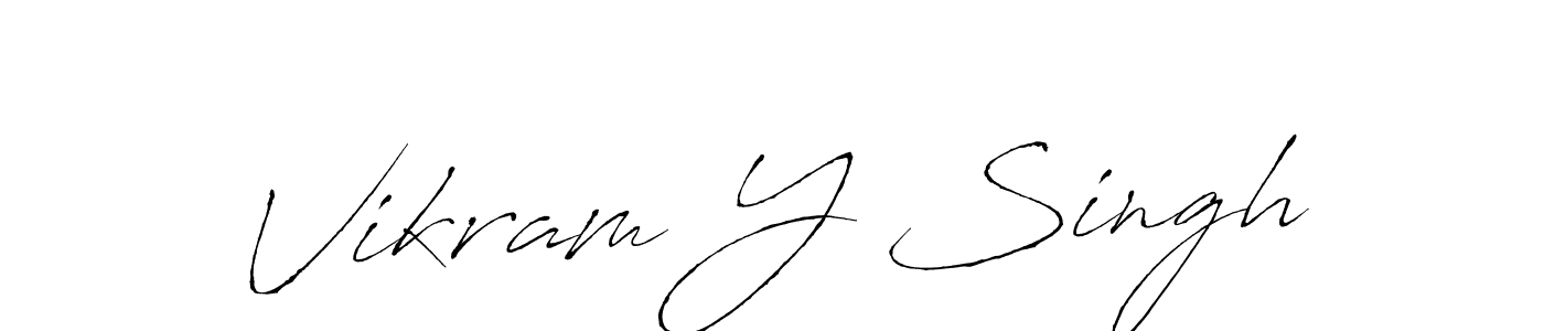 Vikram Y Singh stylish signature style. Best Handwritten Sign (Antro_Vectra) for my name. Handwritten Signature Collection Ideas for my name Vikram Y Singh. Vikram Y Singh signature style 6 images and pictures png