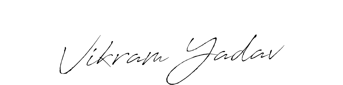 Design your own signature with our free online signature maker. With this signature software, you can create a handwritten (Antro_Vectra) signature for name Vikram Yadav. Vikram Yadav signature style 6 images and pictures png