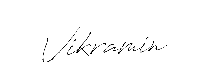 Use a signature maker to create a handwritten signature online. With this signature software, you can design (Antro_Vectra) your own signature for name Vikramin. Vikramin signature style 6 images and pictures png