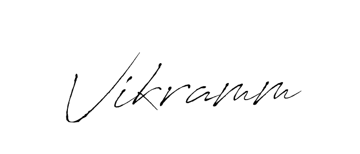 Antro_Vectra is a professional signature style that is perfect for those who want to add a touch of class to their signature. It is also a great choice for those who want to make their signature more unique. Get Vikramm name to fancy signature for free. Vikramm signature style 6 images and pictures png