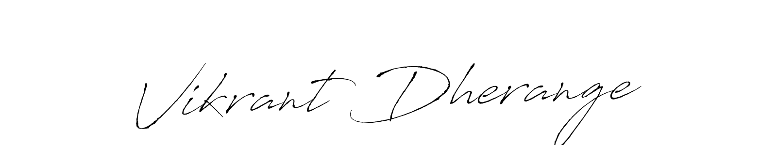 This is the best signature style for the Vikrant Dherange name. Also you like these signature font (Antro_Vectra). Mix name signature. Vikrant Dherange signature style 6 images and pictures png