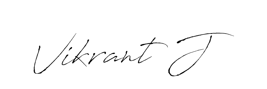 Design your own signature with our free online signature maker. With this signature software, you can create a handwritten (Antro_Vectra) signature for name Vikrant J. Vikrant J signature style 6 images and pictures png