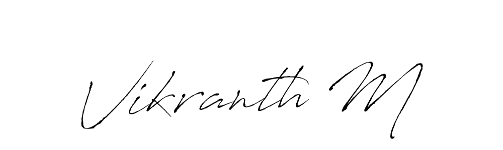 Antro_Vectra is a professional signature style that is perfect for those who want to add a touch of class to their signature. It is also a great choice for those who want to make their signature more unique. Get Vikranth M name to fancy signature for free. Vikranth M signature style 6 images and pictures png