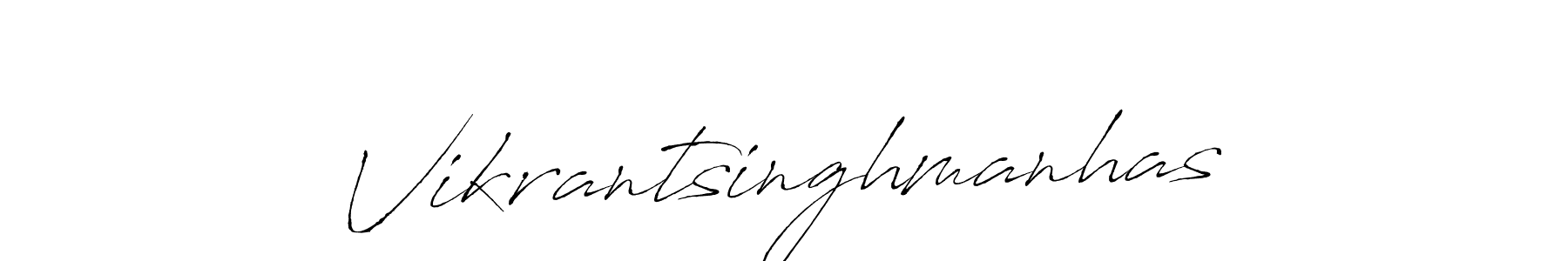 How to make Vikrantsinghmanhas name signature. Use Antro_Vectra style for creating short signs online. This is the latest handwritten sign. Vikrantsinghmanhas signature style 6 images and pictures png