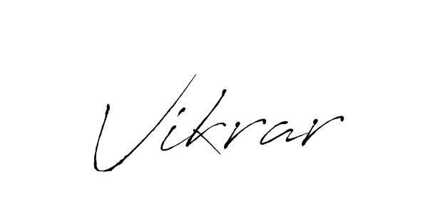 Vikrar stylish signature style. Best Handwritten Sign (Antro_Vectra) for my name. Handwritten Signature Collection Ideas for my name Vikrar. Vikrar signature style 6 images and pictures png